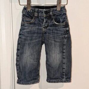 *3 FOR $9* Baby Gap 1969 Micro Fleece Lined Loose Fit Elastic Denim Jeans Pants